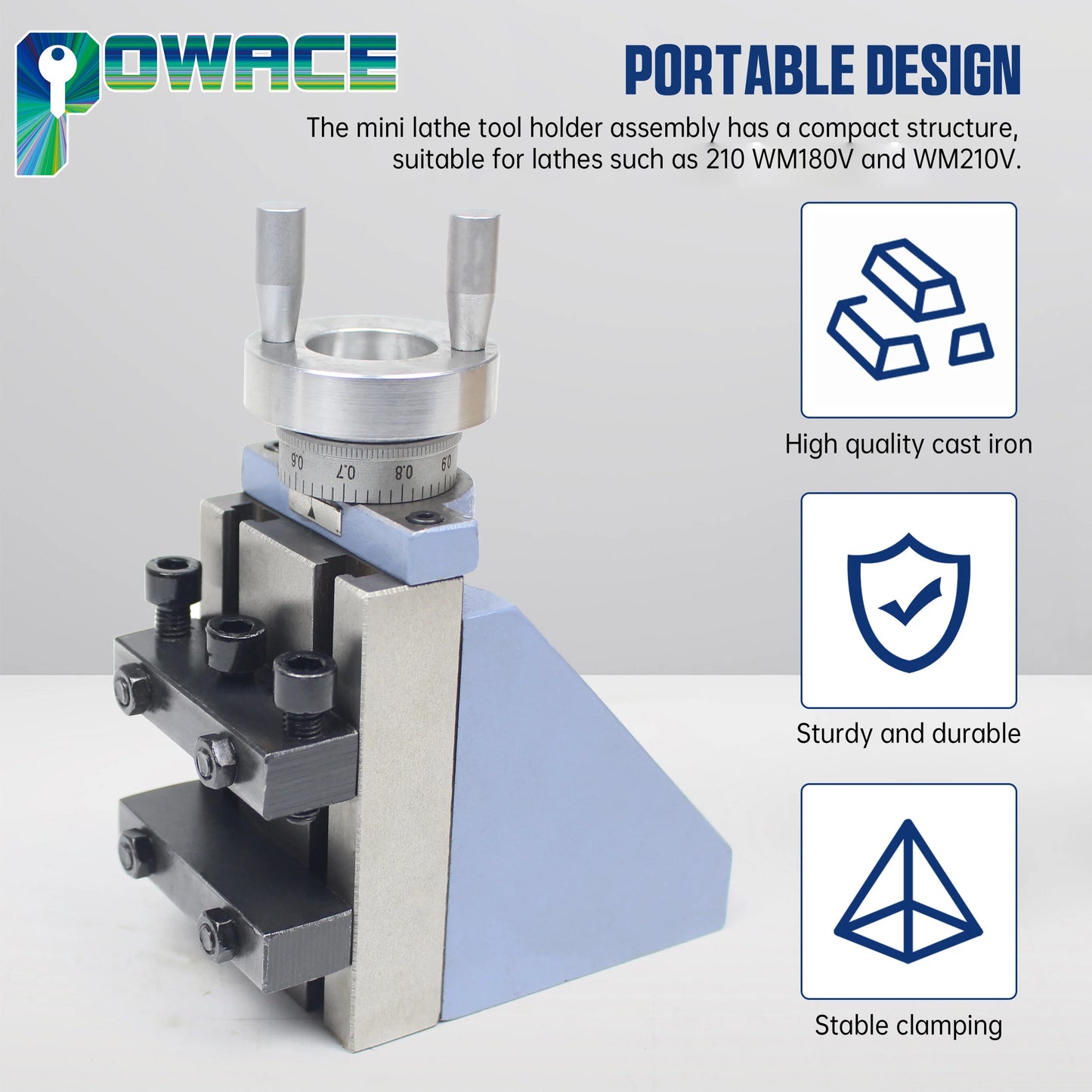Vertical Knife Holder Vertical Slider Tool Holder For WM210V Milling Attachment Mini Lathe Accessories Part