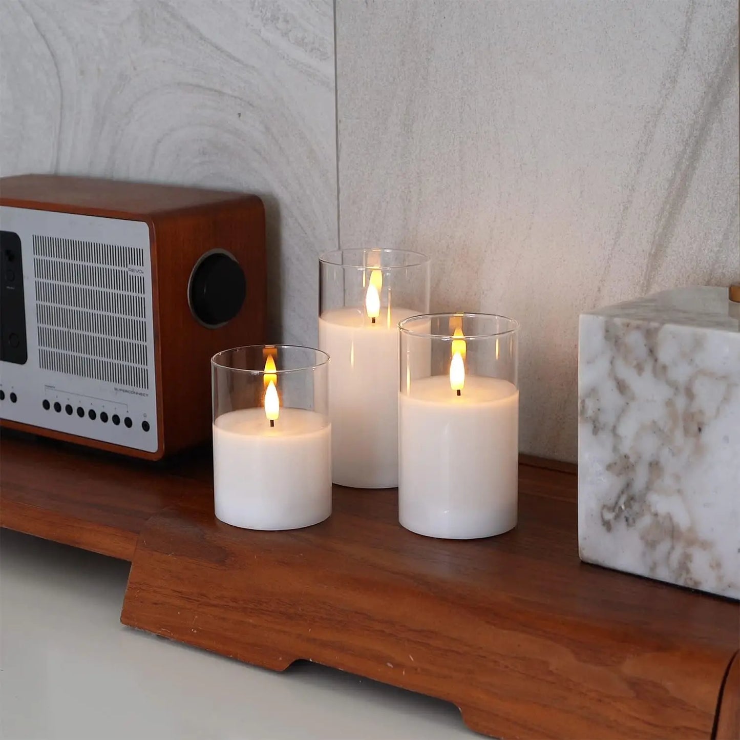 3PCS Flickering Flameless Candles with Remote Control and Timer Battery Operated LED Candles for Romantic Ambience Home Decor