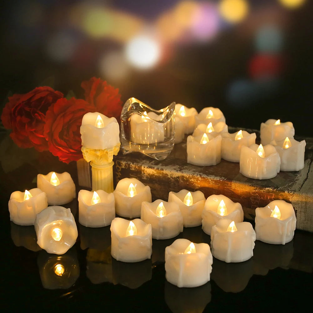 Flameless LED Tealight Candles with Remote Timer
Battery-operated votive candles perfect for weddings, holidays, and everyday décor.