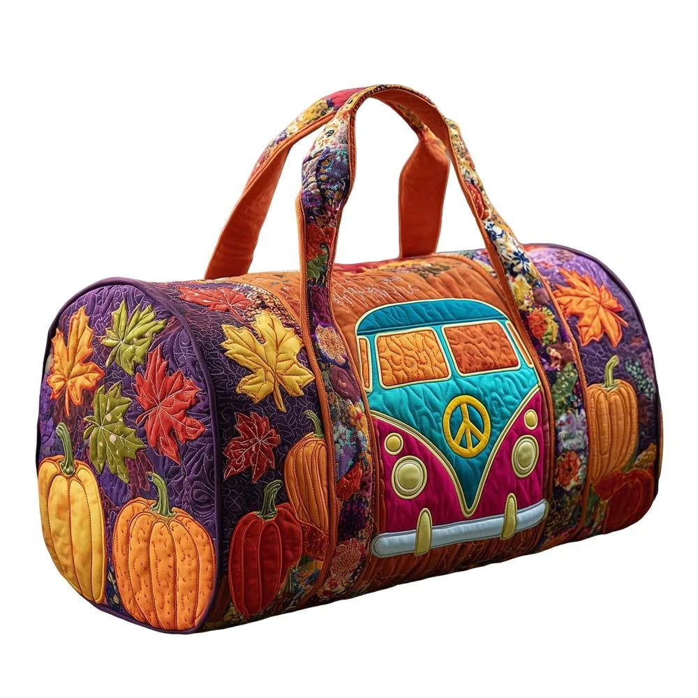 Quilted Cotton Quilted Travel Bag 3D Design Hippie Vibe Duffle Bag Frog Pattern Boho Style Printed Yoga Bag Yoga Practice