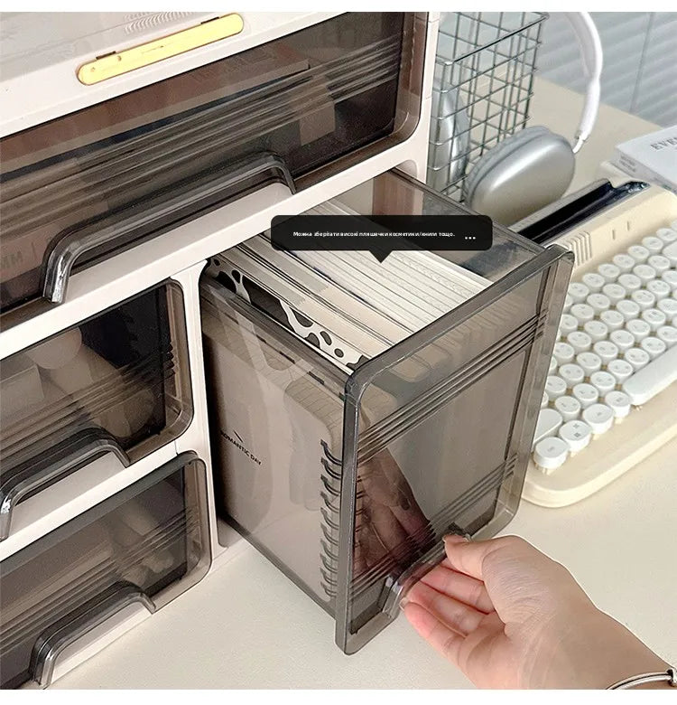 Desktop Organizer Box Der Sle Office Desk Cosmetic Storage Ra Home Dormi Study Table Arrangement Container
