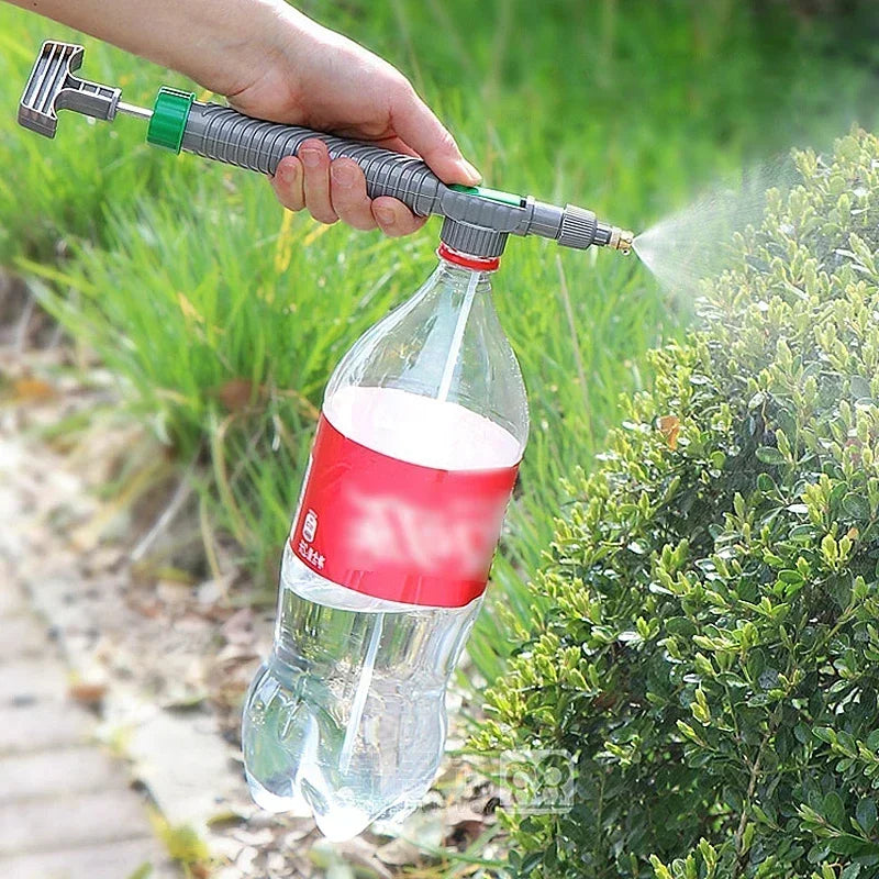 Sprayer Adjustable Drink Bottle Spray Head Nozzle High Pressure Air Pump Garden Watering Sprayer Manual Agriculture Tool