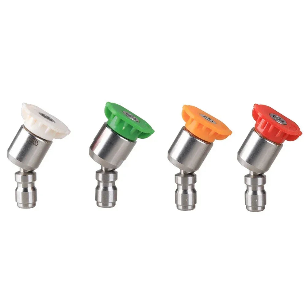 360° Rotatable Pressure Washer Nozzle Tips Kit for 1/4 Quick Connect 4000 PSI Multiple Degrees 0 15 25 40 Degree Spray Nozzles