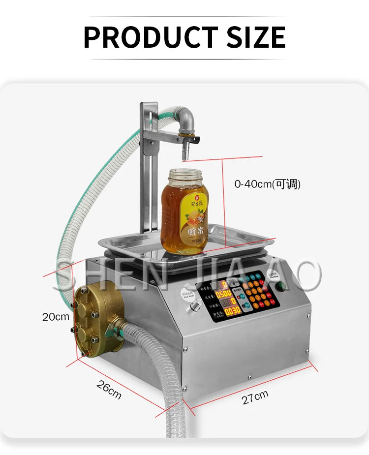 CSY-L15 Flow Weighing Type Fully Automatic Dispensing Filling Machine Honey Sesame Sauce Edible Oil Glue Viscous Liquid