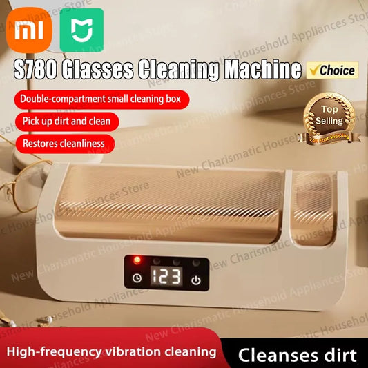 Xiaomi MIJIA Ultrasonic Glasses Cleaning Machine Screen Display Ultrasound Jewelry Denture Cleaner High Frequency Ultrasonic
