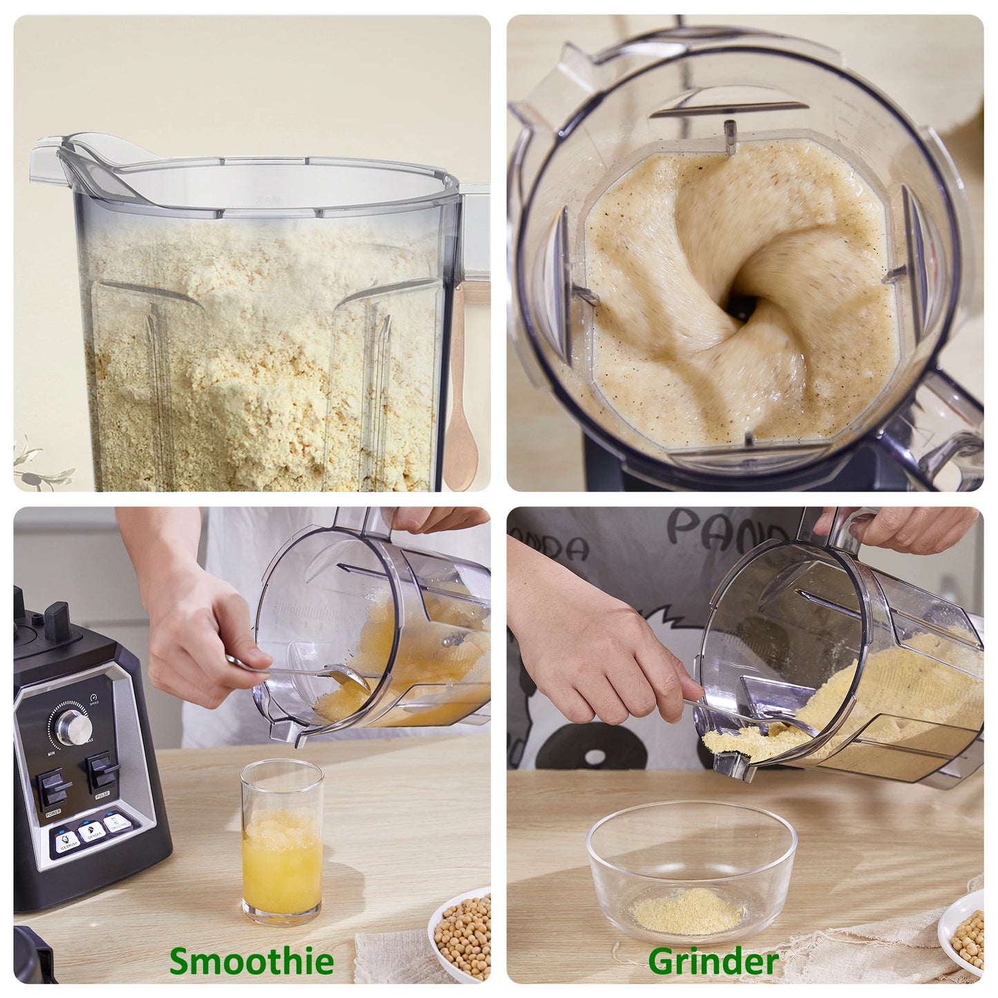 BioloMix Professional Kitchen Blender Automatic Program 2L Low-Profile BPA-Free Smoothie Juicer Ice Crusher Food Mixer