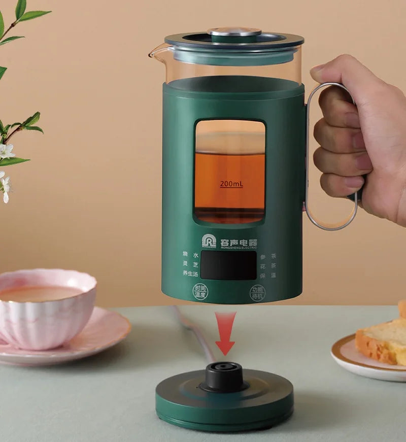 600ml Smart Tea Maker Portable Mini Health Pot Home Travel Multi-function Electric Kettle Automatic keep warm Kettle 220V