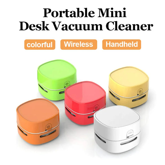 Portable Mini Desk Vacuum Cleaner Handheld Wireless Dust Sweeper For Home Office Table Keyboard Car Efficient Ceaning tool