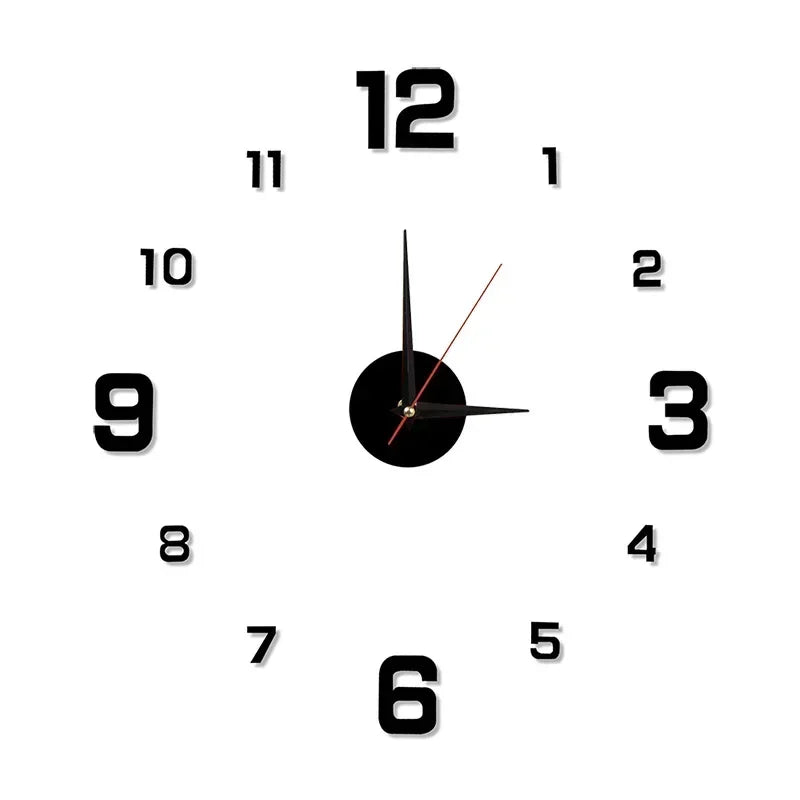 2024 Modern Design Wall Clock 3D DIY Quartz Clocks Fashion Watches Acrylic Mirror Stickers Living Room Home Decor Horloge