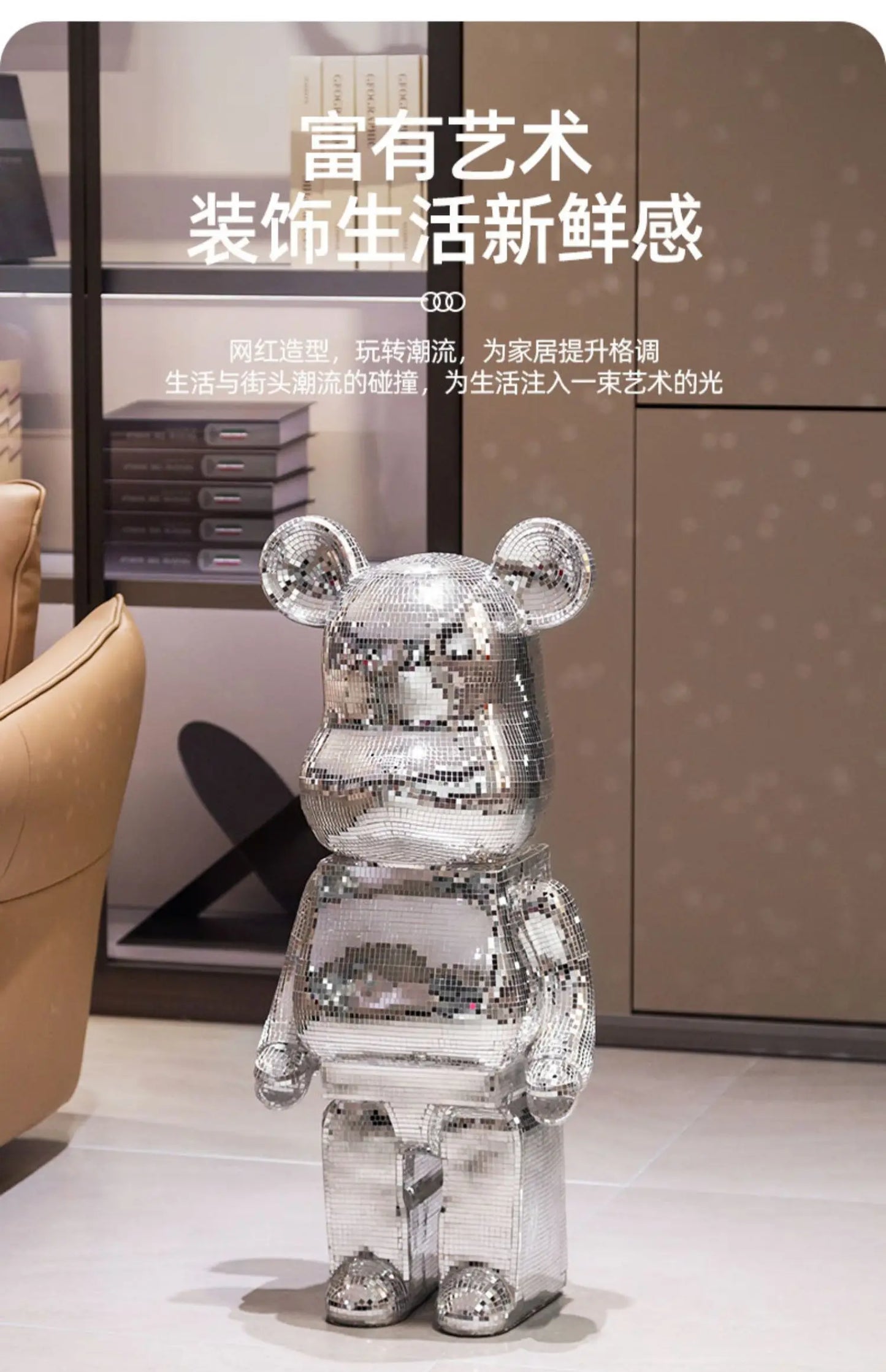 Violent Bear Standing Decoration - Big Piggy Bank for High-End Living Room, Sofa Side Decorative Item, Home Furnishing Ornament