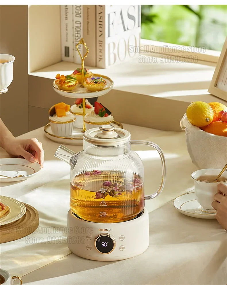 OIDIRE 220v Glass Electric Kettle Health Preserving Pot Tea Maker With Filter Reservation Temperature Adjustable Multi Cooker
