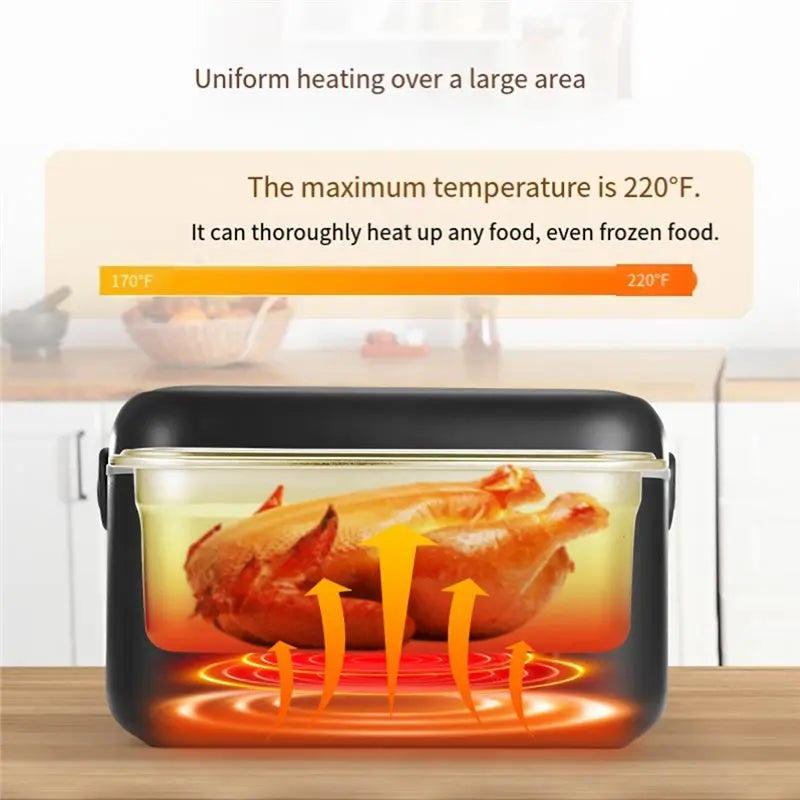 A78E-Cordless Electric Lunch Box For Adults,Heated Lunch Box With 24000Mah Battery,5.5Cups Removable Container Eu Plug