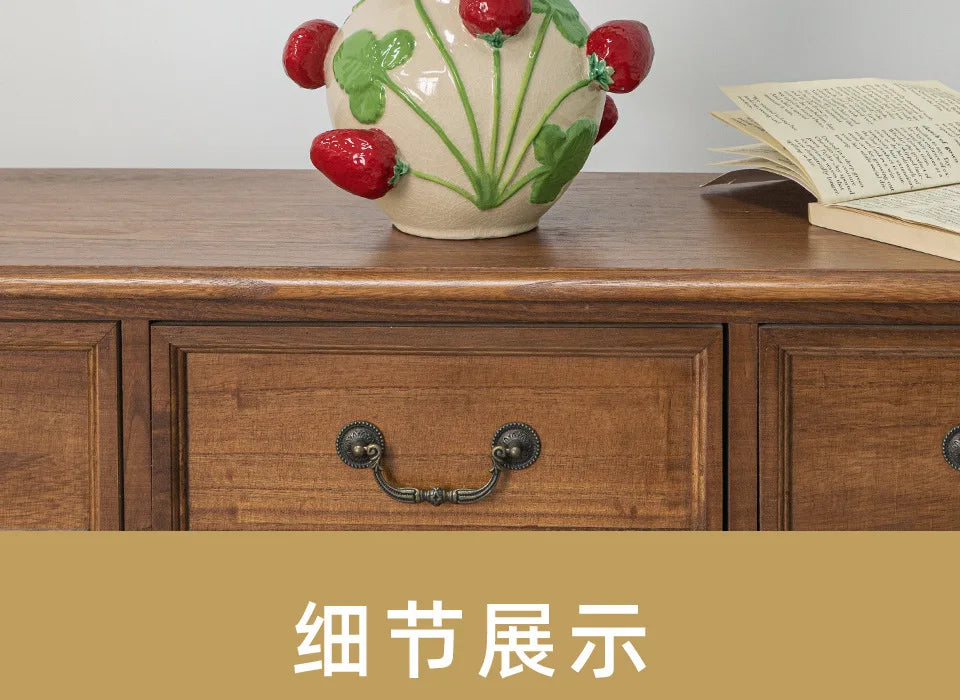 Emboss Strawberry Vase Ceramic Vase Children's Room Artifact Floral Accessories Fruit Pot Flowerpot Home Decoration Accessories