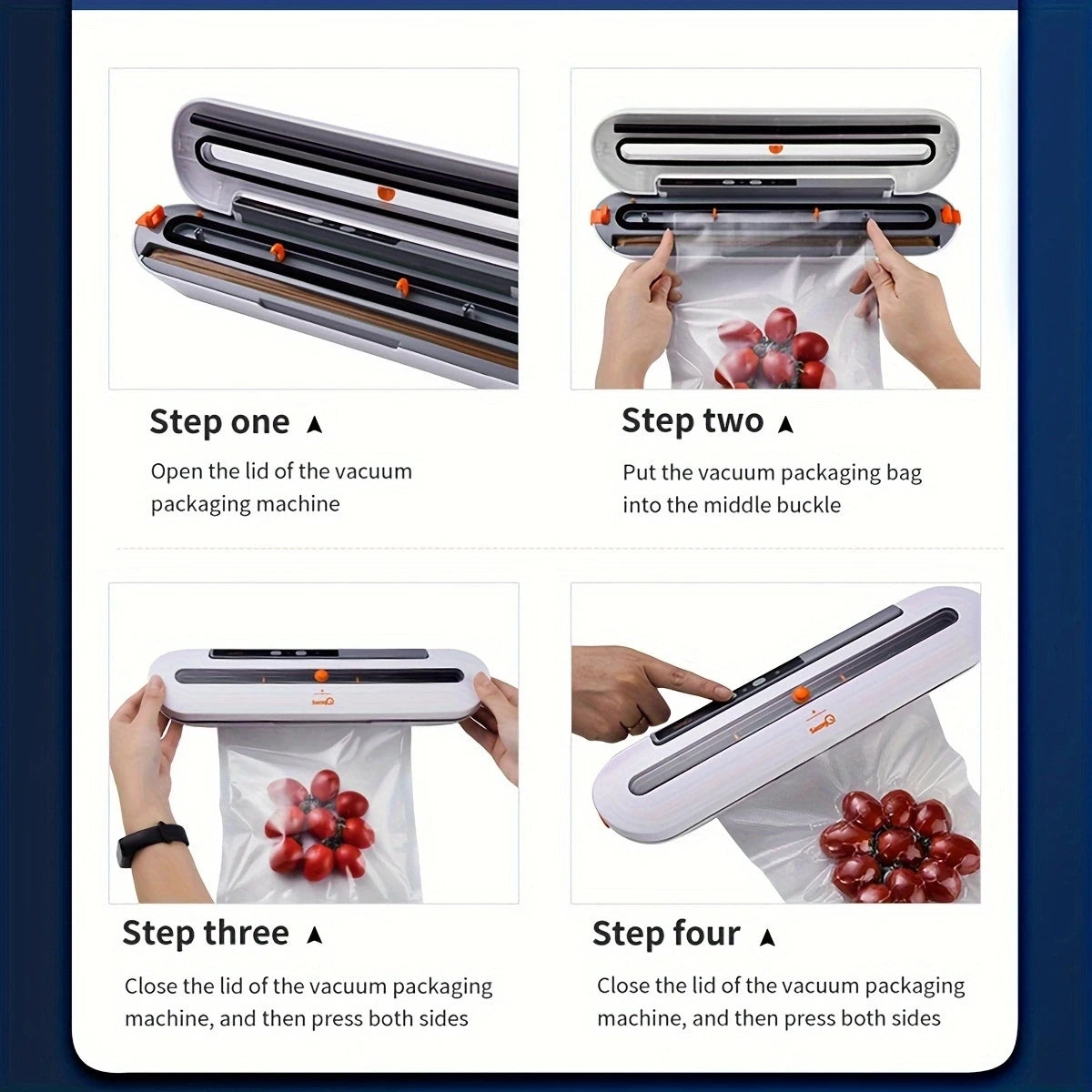 220V Vacuum Sealing Machine Food Packaging Machine Freshness Sealing Machine Plastic Sealing Machine Home Commercial Automatic