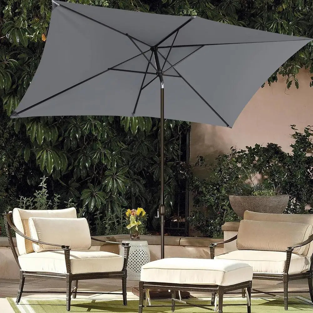 Rectangular Parasol Cloth Replacement 200x300cm Outdoor Backyard Garden Rainproof Square Patio Umbrella Cloth Replacement Canopy