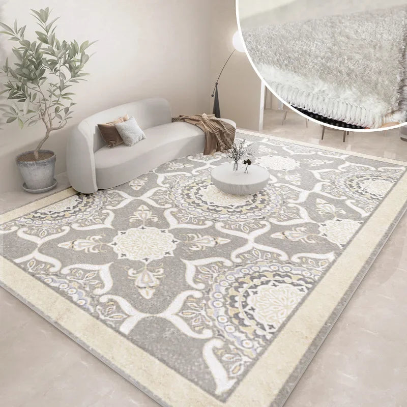 Thickened Study Carpet Modern Abstract Carpets for Living Room Home Washable Plush Floor Mat Minimalist Bedroom Decor Art Rug