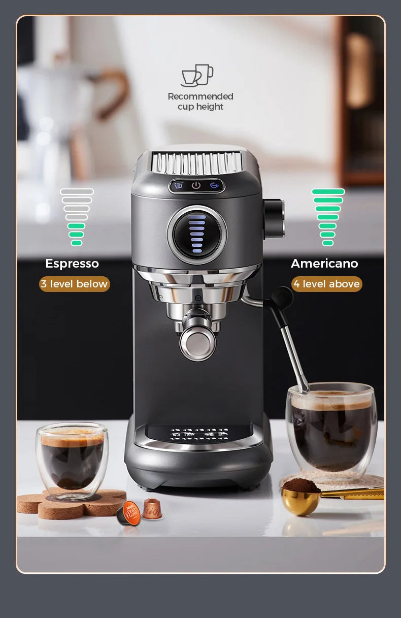 Cafelffe 4in1 Cappuccino Coffee Machine Dolce gusto Nes Capsule Espresso Maker ESE Pod Ground Gift for Lover,Dad,Mom Cafetera
