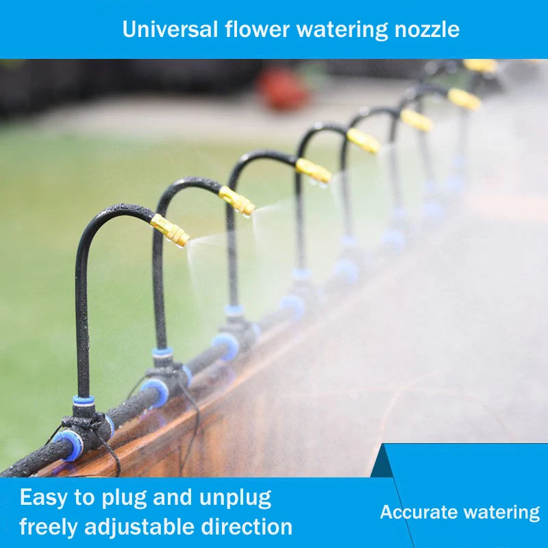 5-20M Universal Automatic Irrigation Sprinkler Kit Rotating Copper Nozzle Garden Balcony Atomization Sprinkler Watering Kits