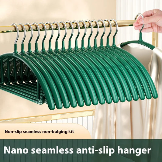 5pcs Nano seamless anti slip clothes hanger stand hanger non marking storage, thick clothing support, anti slip stainless steel