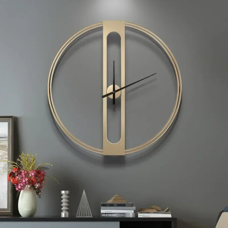 Nordic Light luxury creative decoration clock simple and fashionable living room clock Iron mute wall clock modern design decor