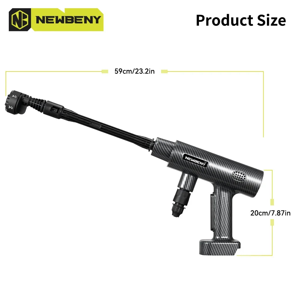 NEWBENY 6 IN 1 200Bar Brushless Electric Washer Cordless Efficient Car Garden Cleaning Power Tools For Makita 18-21V Battery Pin