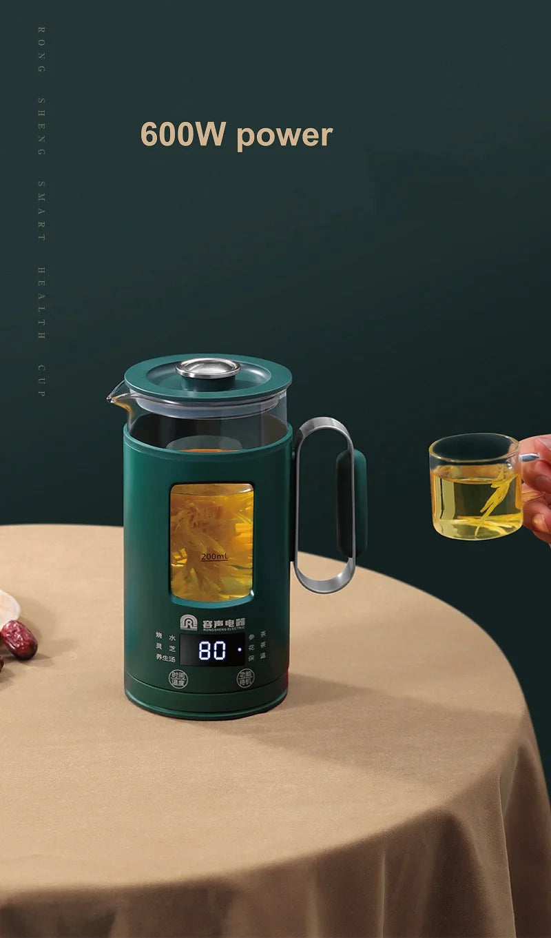 600ml Smart Tea Maker Portable Mini Health Pot Home Travel Multi-function Electric Kettle Automatic keep warm Kettle 220V