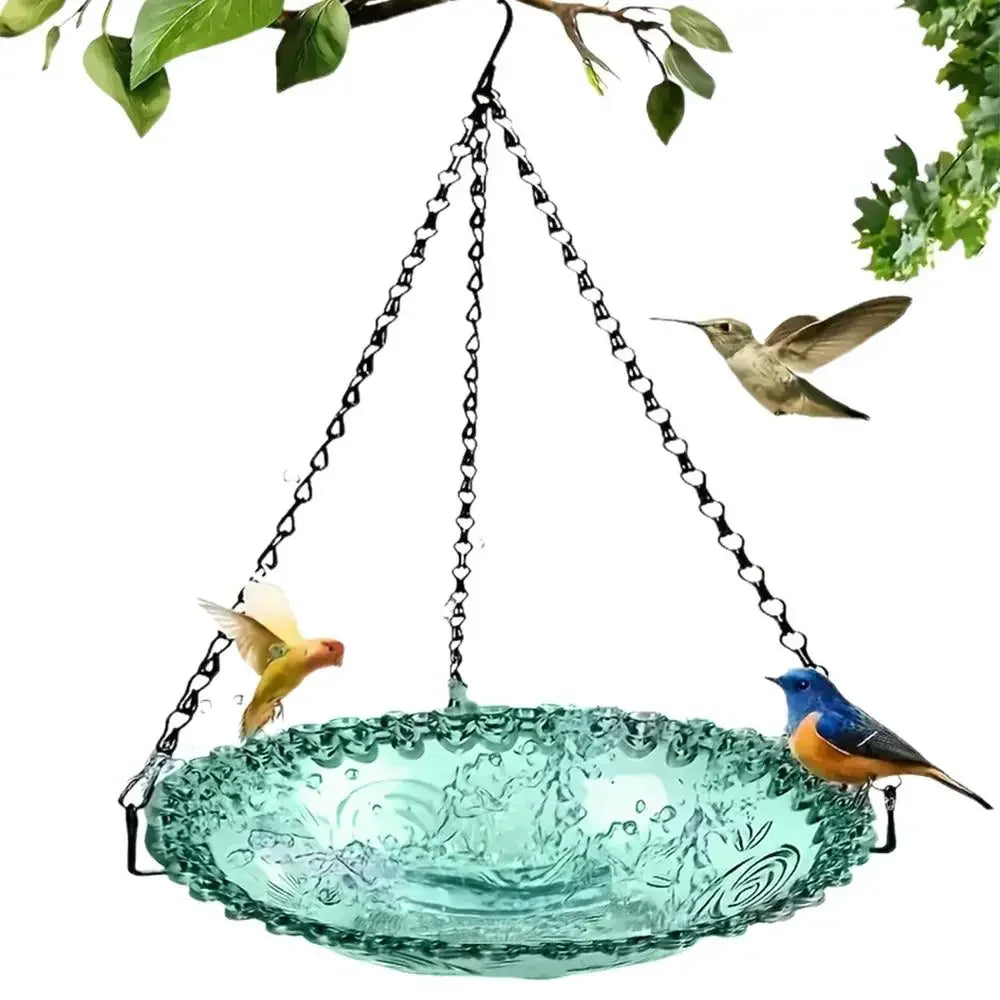 New Bird Flower Shaped Hanging Bird Feeder Birdbath for Garden Outdoor Decor Yard Farm Supplies Hummingbird Feeder Supplies