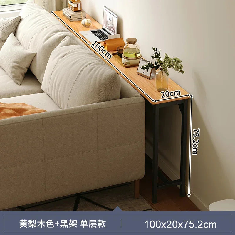 Rear Sofa Gap Table Narrow Side Table Multi-functional Living Room Long Partition Rack Bed Tail Storage Space-Saving Furniture