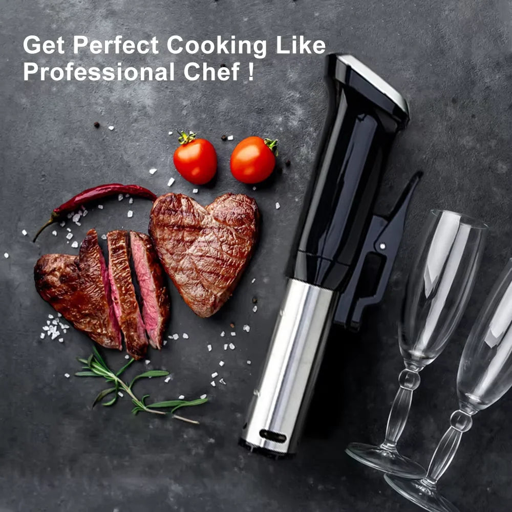 BioloMix 2.55 Generation IPX7 Waterproof Sous Vide Cooker with LED Digital Display for Precise Temperature Control