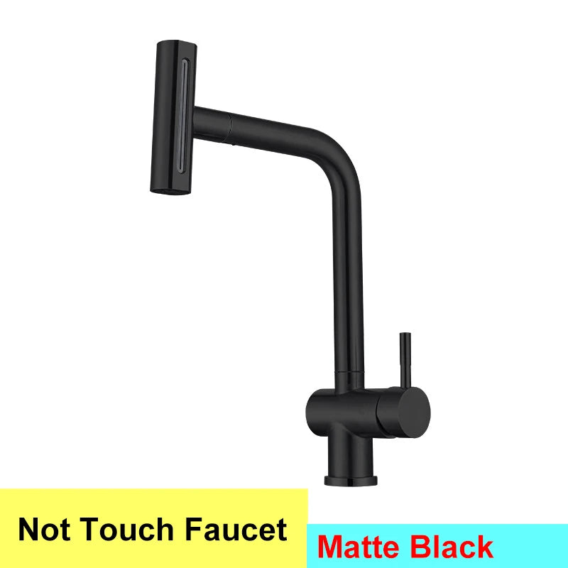White Touch Kitchen Sink Faucets Hot Cold Pull Out Kitchen Sink Mixer Tap 304 Stainless Steel Sensor Touch on Kitchen Faucet