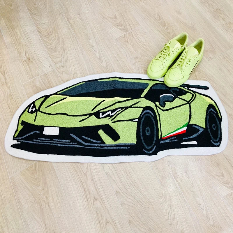 Bedroom Carpet Boys Room Decoration Rug Car Shape Floor Mat Car Lover Gifts for Boy Home Decor Bedside Mats Soft Fluff Shaggy