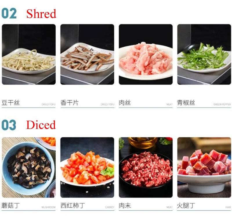 Commercial Meat Slicing Machine Meat Slicer Electric Meat Cutting Machine 1500W Large Power Meat Mincer