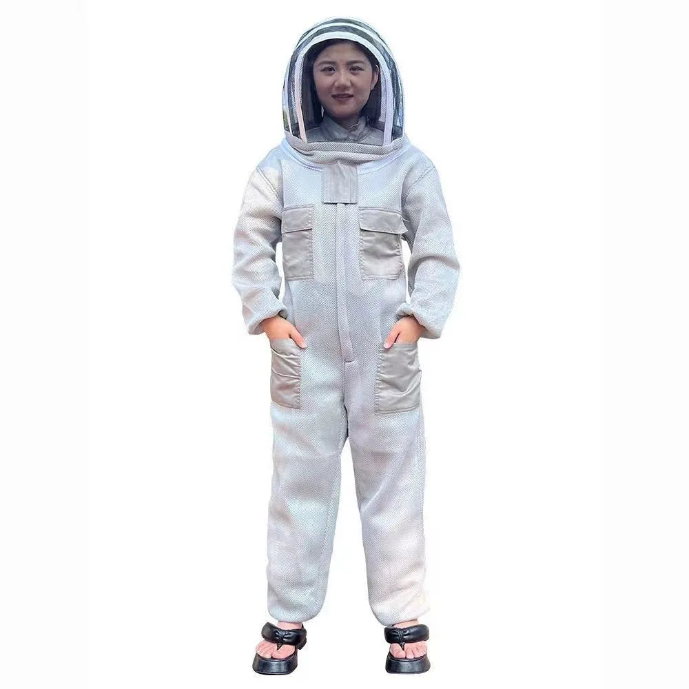 Beekeeping anti-bee clothing protective clothing, new thickened air whole body conjoined bee equipment, 3D breathable anti-bee c