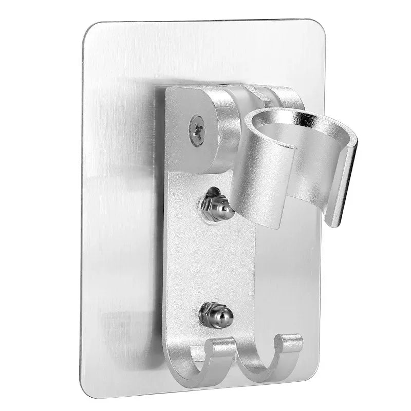 Support with Suction Cups Bathrooms and Self-adhesive Shower Head Rod Bar Handle Holders Bracket Adjustable Support Accessories