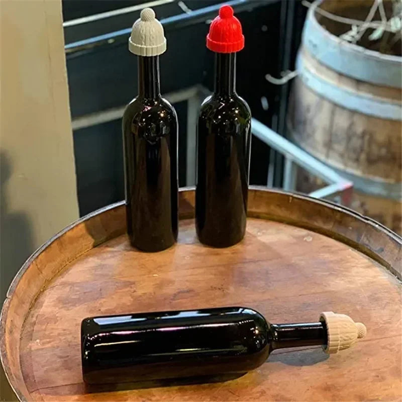 Creative Christmas Magic Hat Wine Stoppers Silicone Wine Stopper Reusable Decorative Seal Stopper Cap for Wine Beverage