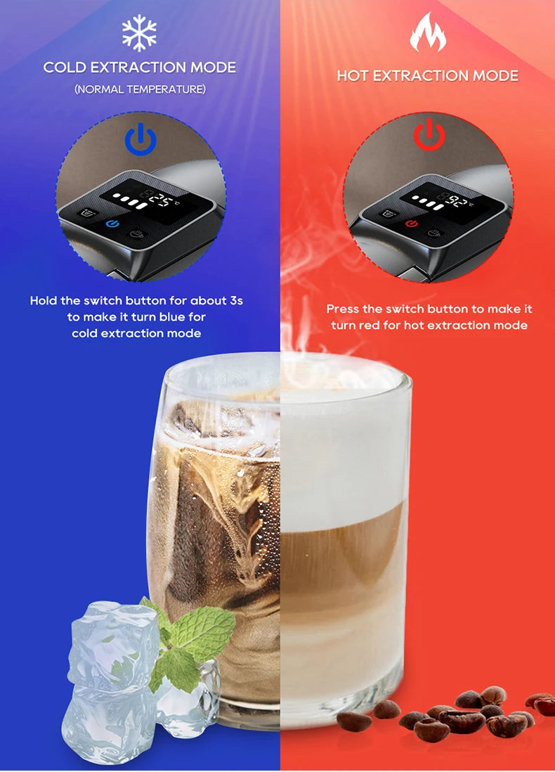 HiBREW 5in1 Capsule Coffee Machine Hot/Cold Espresso Cafetera Cappuccino Coffee Maker Lavaza Dolce Gusto Nespresso Powder H2C