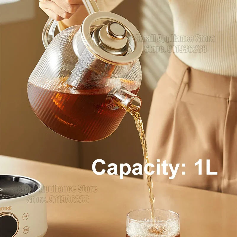 OIDIRE 220v Glass Electric Kettle Health Preserving Pot Tea Maker With Filter Reservation Temperature Adjustable Multi Cooker