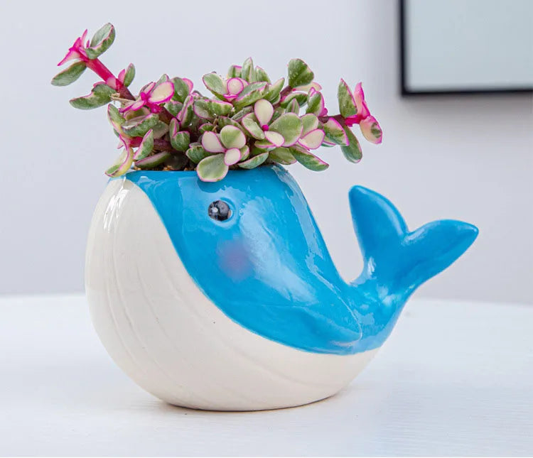 Creative Ceramic Cartoon Vase Cute Animal Panda Cactus Plant Potted Home Gardening Ornaments Ceramic Vase Gift Home Decoration