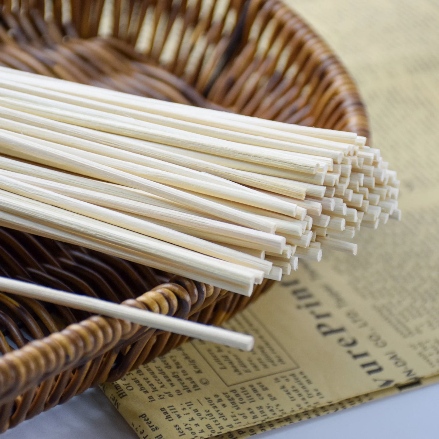 1000PCs Aroma Rattan Sticks Reed Diffuser Wood Color Eco-Friendly Home Fragrance Absorbing Stick Dia3/4/5 Length 40/30/25/22cm