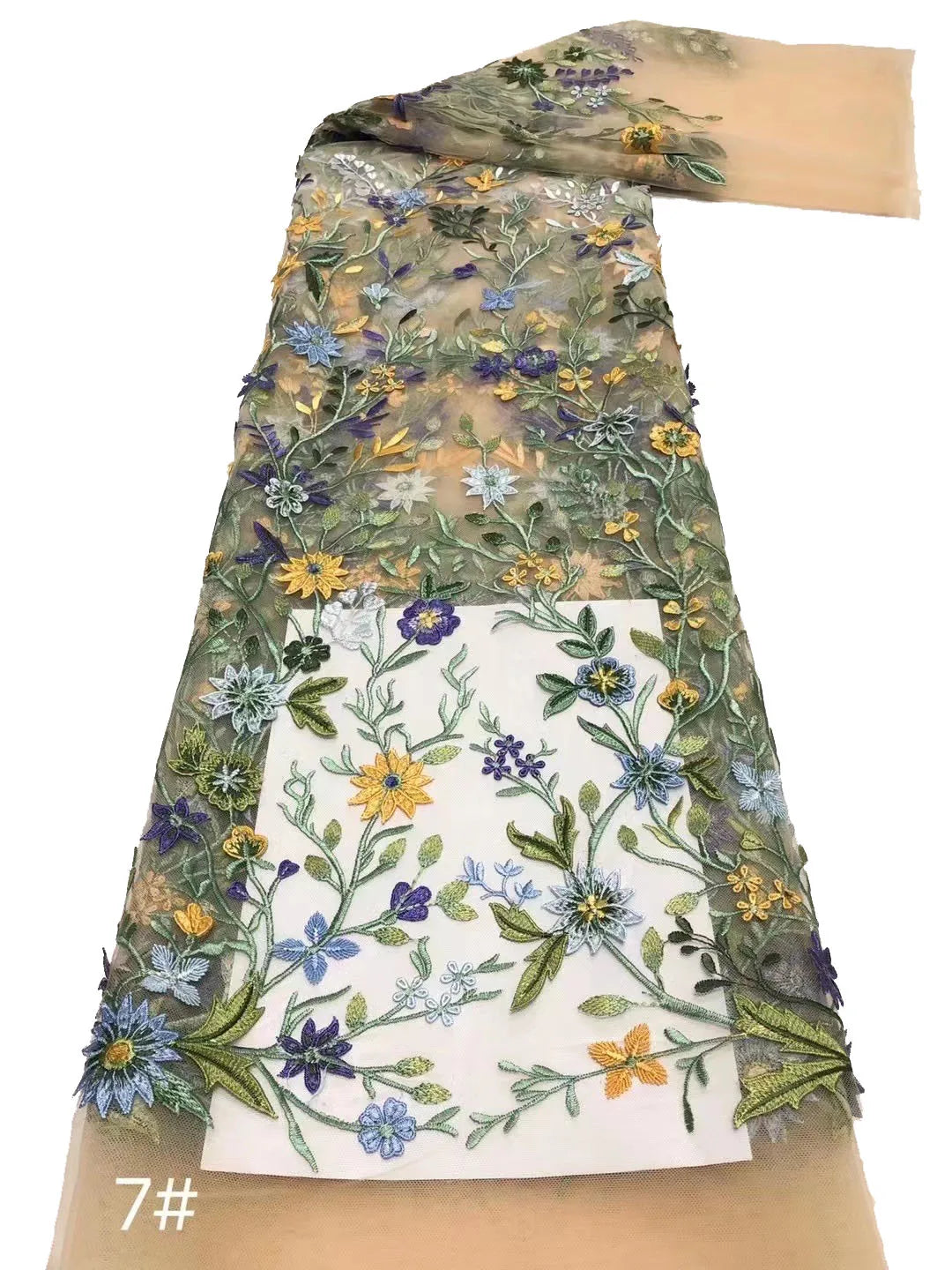 Quite Beautiful Africa Multi Color Fabric 3D Flower High Quality 2024 Embroidery Net Lace Rich Senegalese Wedding Party Dress
