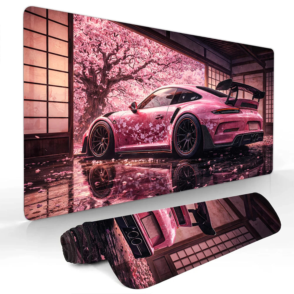 Red classic performance car Mouse Pad Desk Mat Non-Slip Gaming mats pc accessories keyboard mousepad Office carpet Extended pad