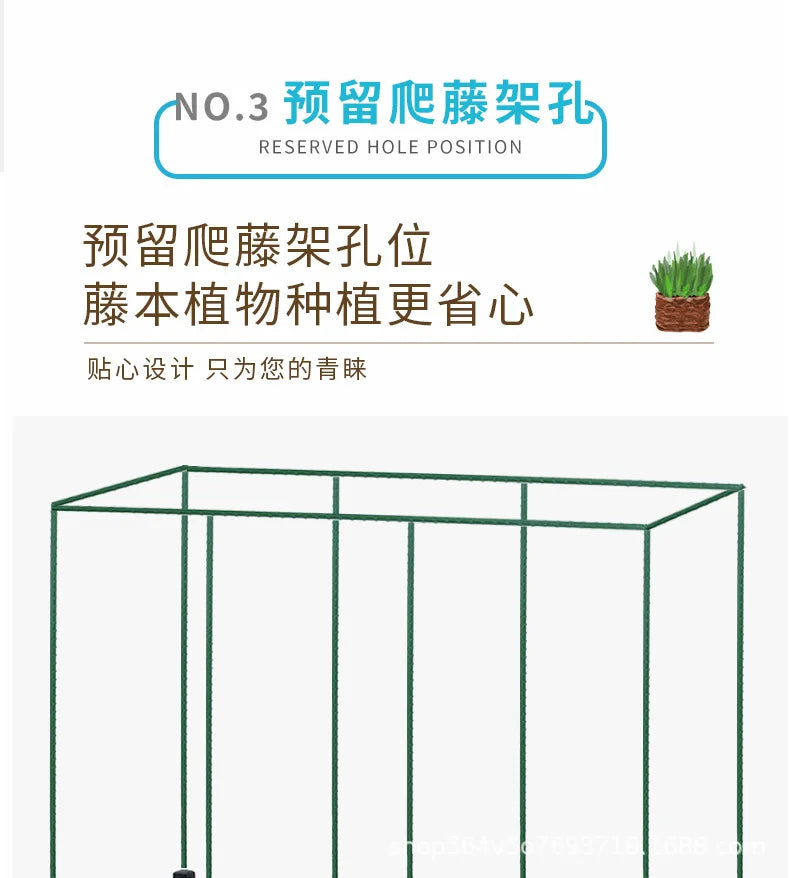 Vegetable Growing Box: Outdoor/Courtyard/Rooftop/Balcony Large Thickened Plastic Planter Trough