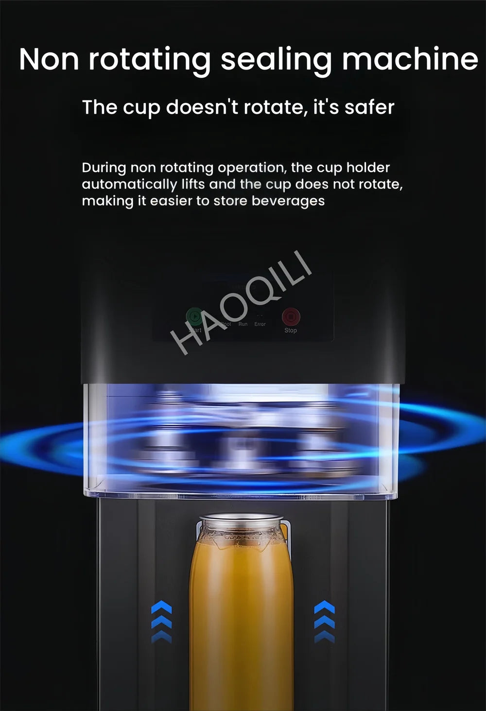 Commercial Can Sealing Machine 330/500/650ml Can Sealer 55mm Caliber Milk Tea Beverage Bottle PET Aluminum Bottle