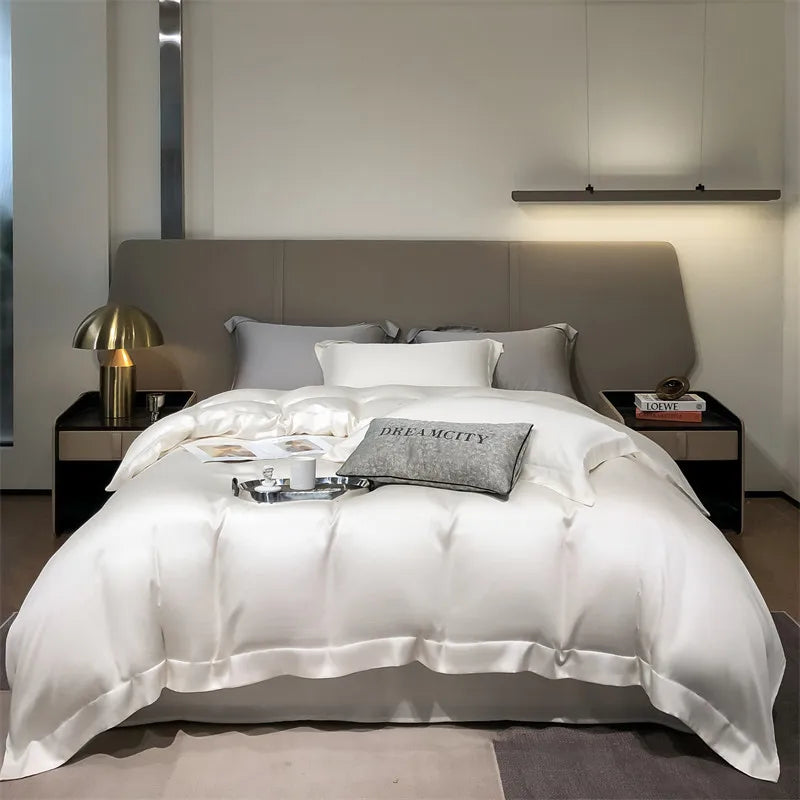 Dreamreal Pure Bamboo Bedding Set for Hotel Home Luxury Organic Bamboo Duvet Cover Fitted Bed Sheet Sets Pillowcase Cooling Soft