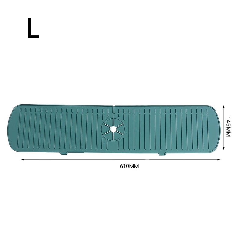 Silicone Faucet Drain Pad Kitchen Household Anti-Splash Non-Slip Faucet Pad Dry Foldable Washing Countertop Soap Non-Slip Pad
