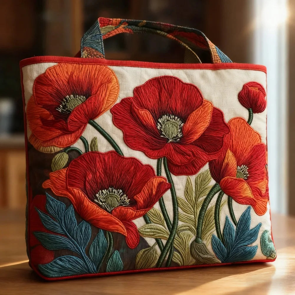 New Cat Pattern Quilted Tote Bag for Women Floral Print Large Capacity Shoulder Tote Bag Soft 3D Shoulder Bag Shopping Bag