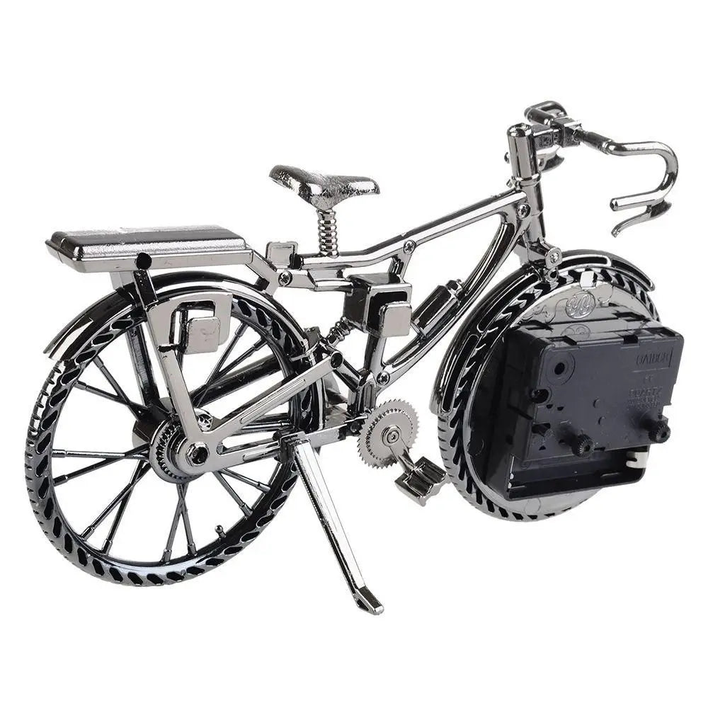 Cool Luxury Creative Retro Novelty Bicycle Model Alarm Clock Desk Home Bedroom Decoration Stand Clock Gift