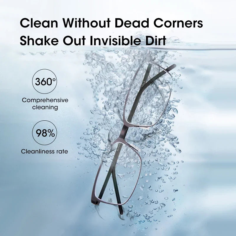500ML Ultrasonic Household Cleaning Machine High Frequency Vibration Multifunctional Tool Deep Clean for Glasses Jewelry Watch