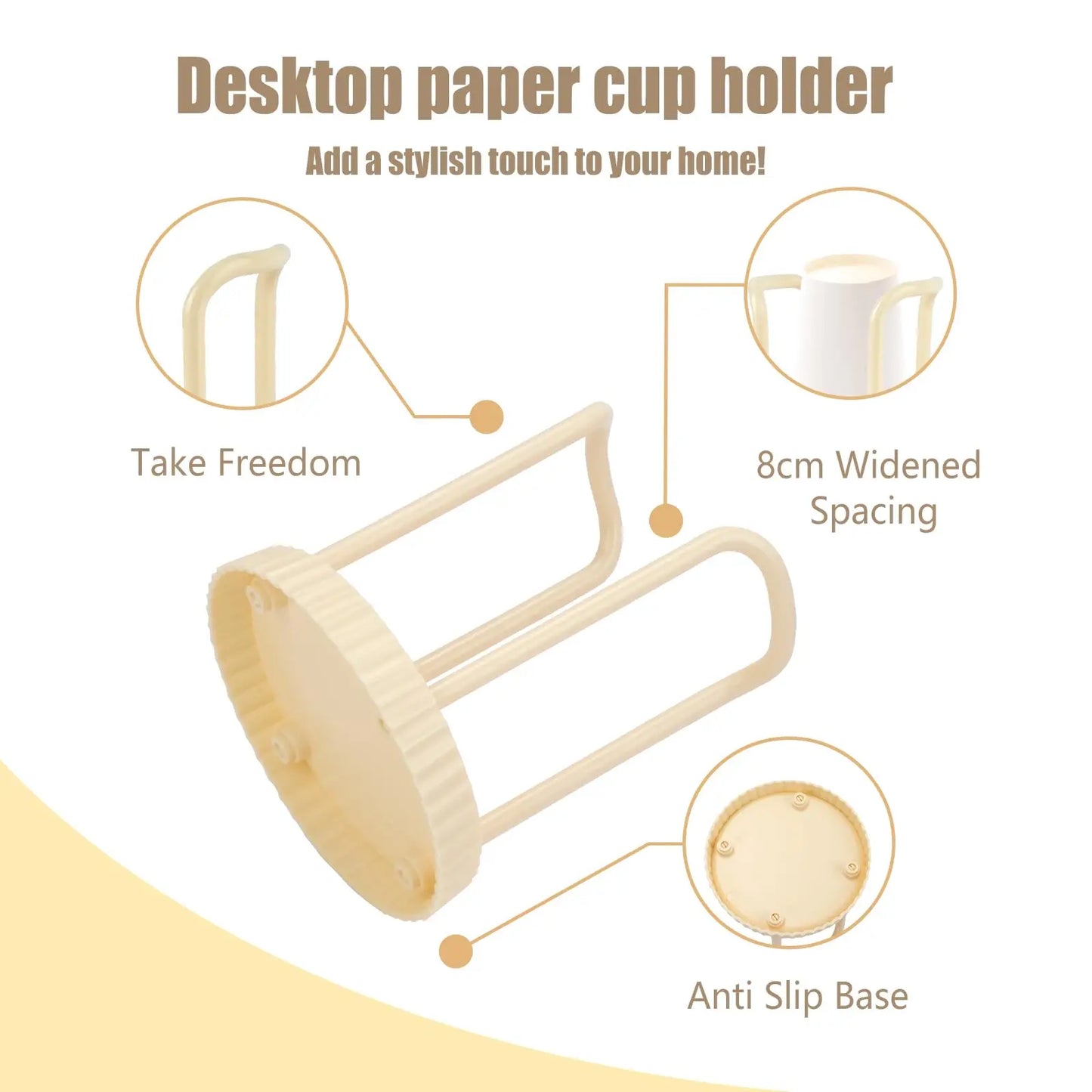 4 PACK Bathroom Cup Dispenser, Plastic Cup Holder, Disposable Cup Holder, Cup Dispenser for Restaurant, Coffee