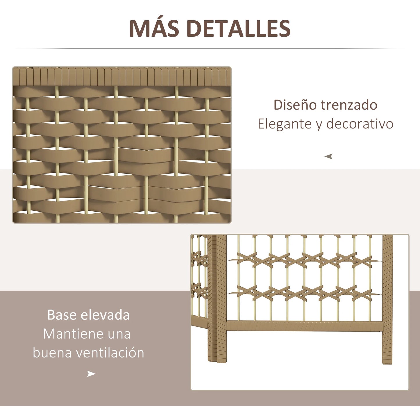 HOMCOM folding environment divider 240x170 cm Natural HOMCOM